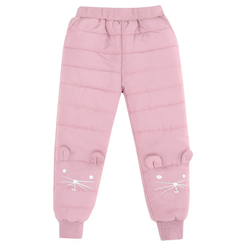 Winter Children Down Cotton Clothing Boys Pants Girls Leggings Kids Warm Down Trousers Windproof Waterproof Snow Pants For Kids