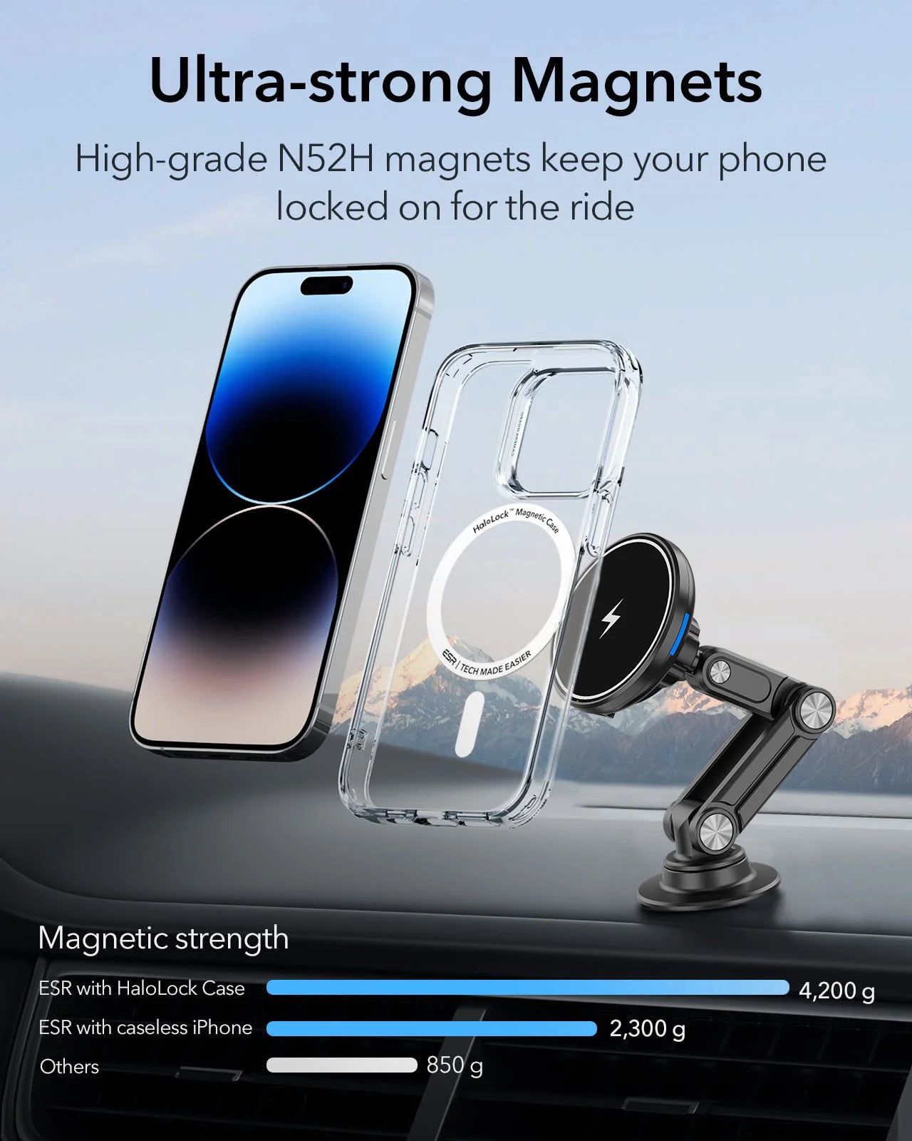 Magnetic Charging Car Phone Holder Magsafe Phone Holder for Iphone  Xiaomi Phone Cases Smartphone Accessories