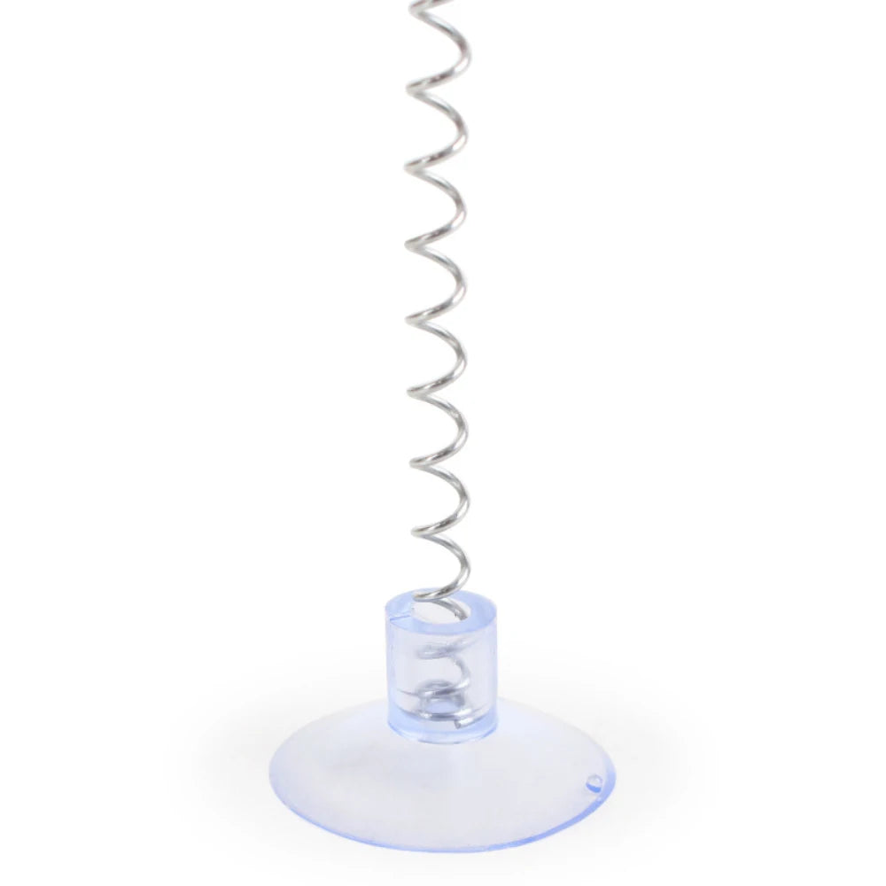 Multicolor Feather Stick Spring Toy Suction With Bell Mouse Cat Interactive Pet Tool Elastic Scratcher Mice Teaser Entertainment