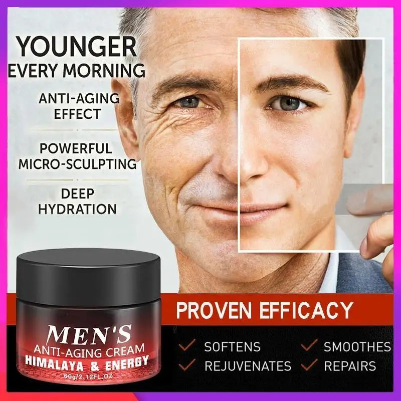 Newest Anti Aging Men's Face Cream Moisturizer Anti Wrinkle Facial Skin Care Collagen Retinol Hyaluronic Acid Day & Night Cream