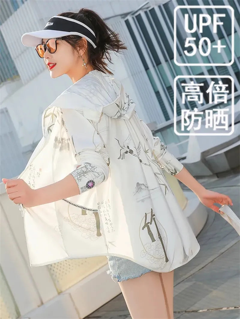 Ice Silk Sun Protection Clothing For Women's 2024
