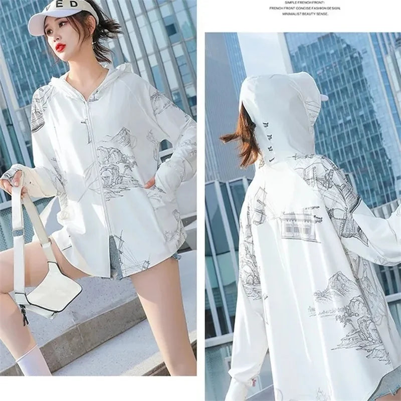 Ice Silk Sun Protection Clothing For Women's 2024