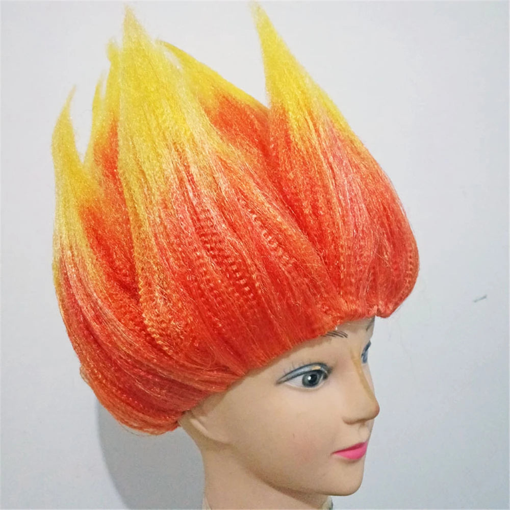 New Movie Elemental Girls Flame Amber Dress Up Halloween Boys Water Wade Cosplay Costume Kids Fire Wig Party High Collar Dresses