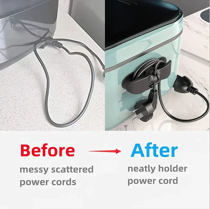 Cord Wrapper Organizer Clip Cable Winder Management Holder For Kitchen Appliance Clip Air Fryer Coffee Machine Wire Fixer Holder