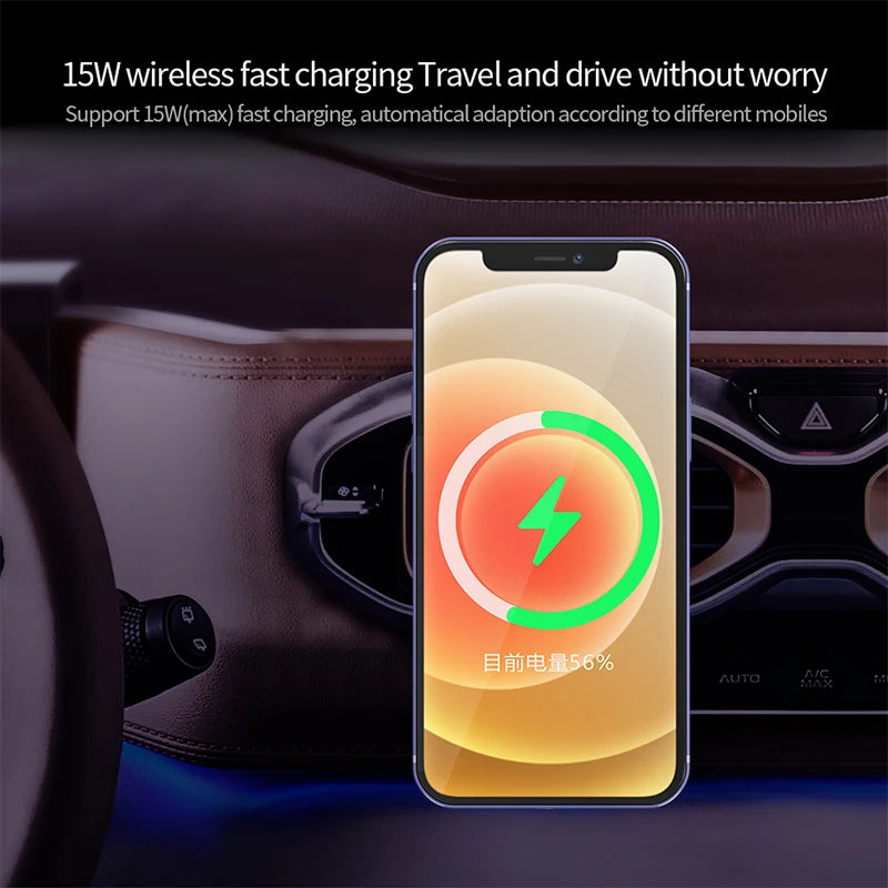 Magnetic Car Holder for Magsafe iPhone 12 13 14 Pro Max Accessories 15w Fast Qi Wireless Charging Mount Smartphone Cars Charger